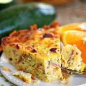ZUCCHINI QUICHE WITH BACON AND HASH BROWN CRUST
